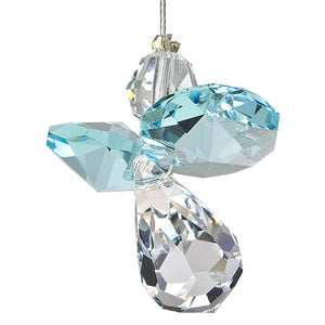 Crystal Guardian Angel Suncatcher, Aquamarine - Floral Acres Greenhouse & Garden Centre