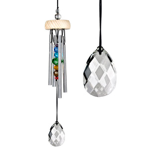 Gem Drop Wind Chime, Prism, 10in - Floral Acres Greenhouse & Garden Centre