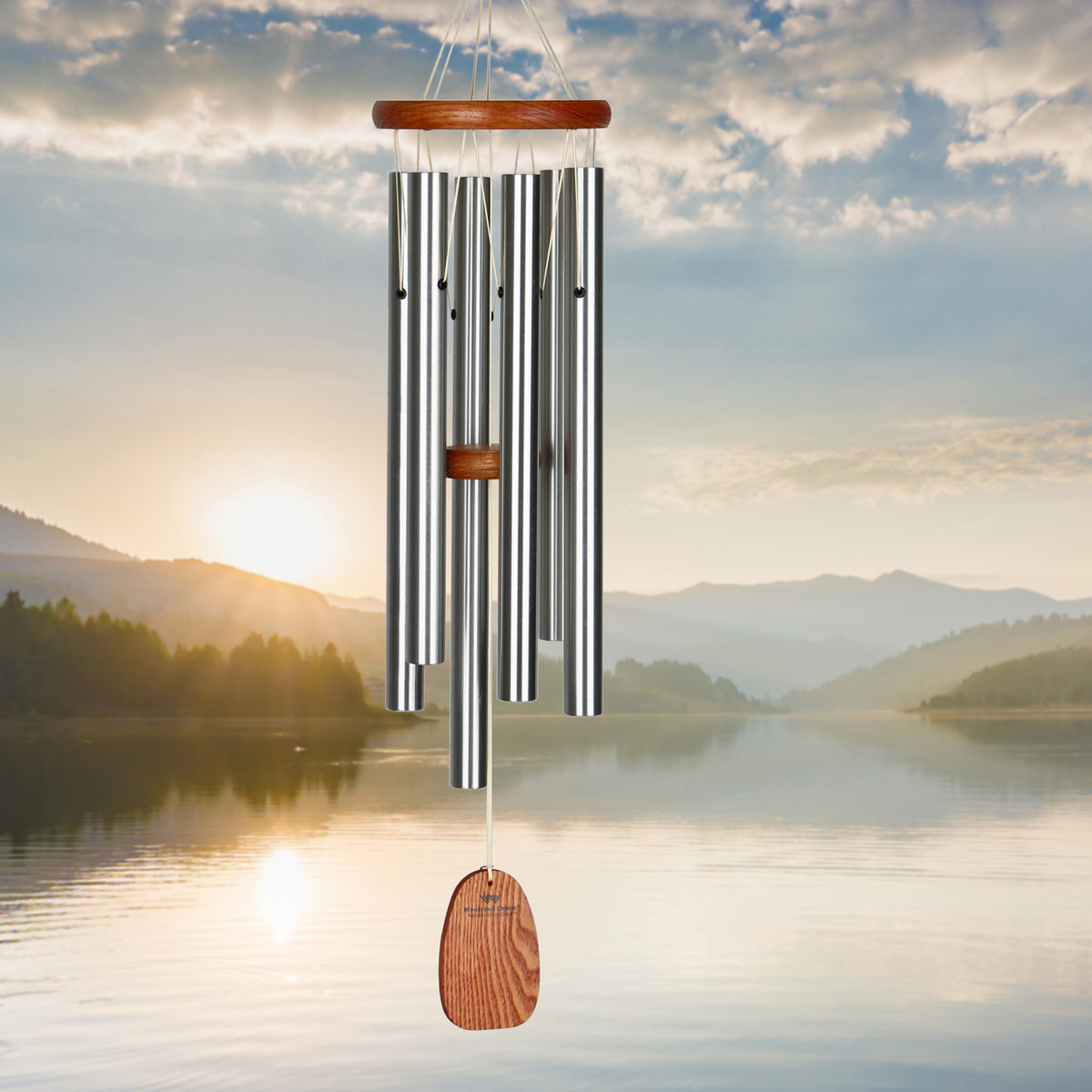 Amazing Grace Wind Chime, Silver, Medium, 24in - Floral Acres Greenhouse & Garden Centre