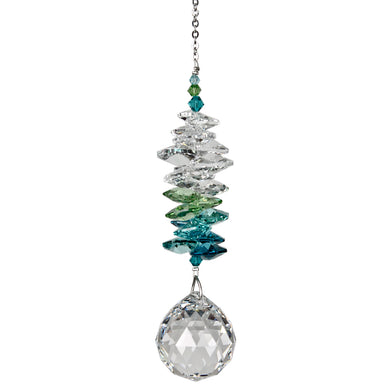 Crystal Grand Cascade Suncatcher, Green - Floral Acres Greenhouse & Garden Centre