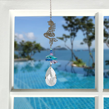 Crystal Fantasy Suncatcher, Mermaid - Floral Acres Greenhouse & Garden Centre