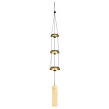 Load image into Gallery viewer, Temple Bells Wind Chime, Trio, Brass, 24in - Floral Acres Greenhouse &amp; Garden Centre
