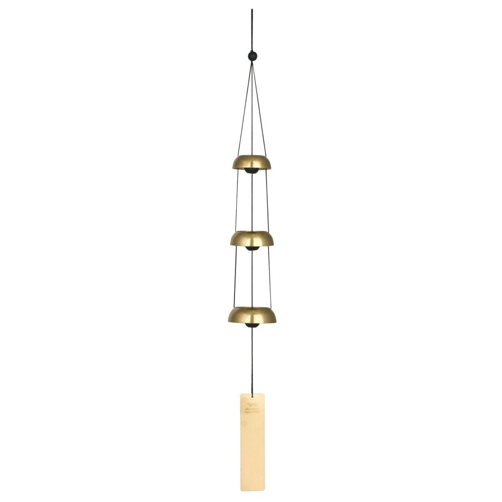 Temple Bells Wind Chime, Trio, Brass, 24in - Floral Acres Greenhouse & Garden Centre