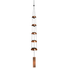 Load image into Gallery viewer, Temple Bells Wind Chime, Quintet, Copper, 32in - Floral Acres Greenhouse &amp; Garden Centre

