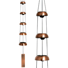 Load image into Gallery viewer, Temple Bells Wind Chime, Quintet, Copper, 32in - Floral Acres Greenhouse &amp; Garden Centre
