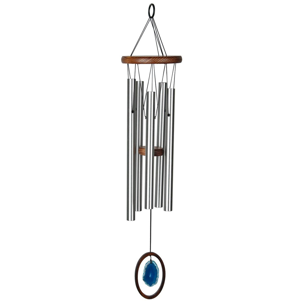 Agate Wind Chime, Large, Blue, 25in - Floral Acres Greenhouse & Garden Centre