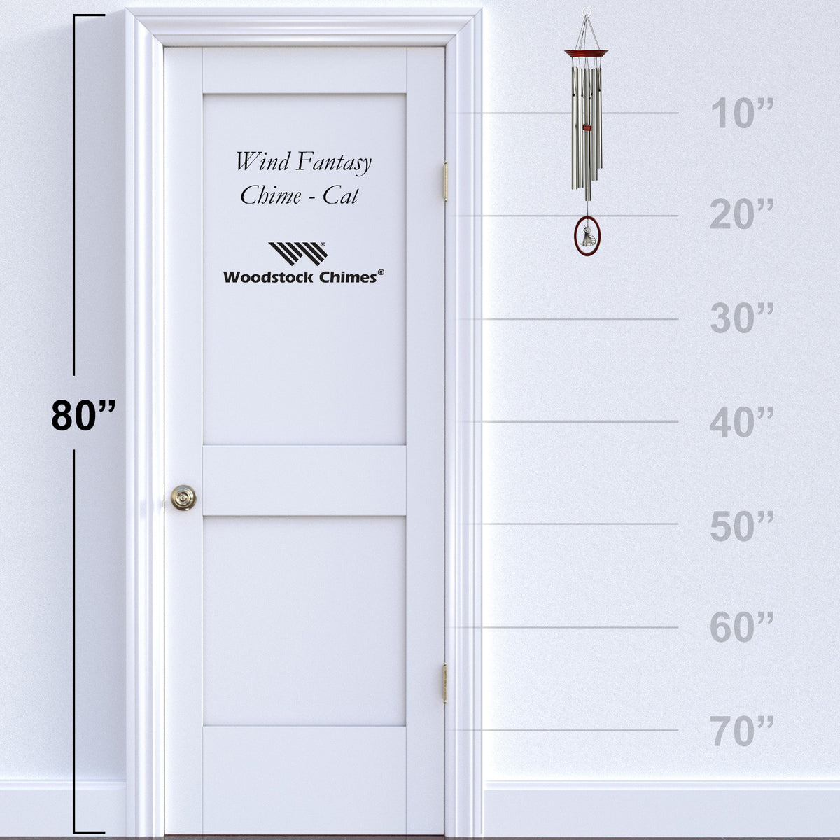 Wind Fantasy Wind Chime, Cat, 24in - Floral Acres Greenhouse & Garden Centre