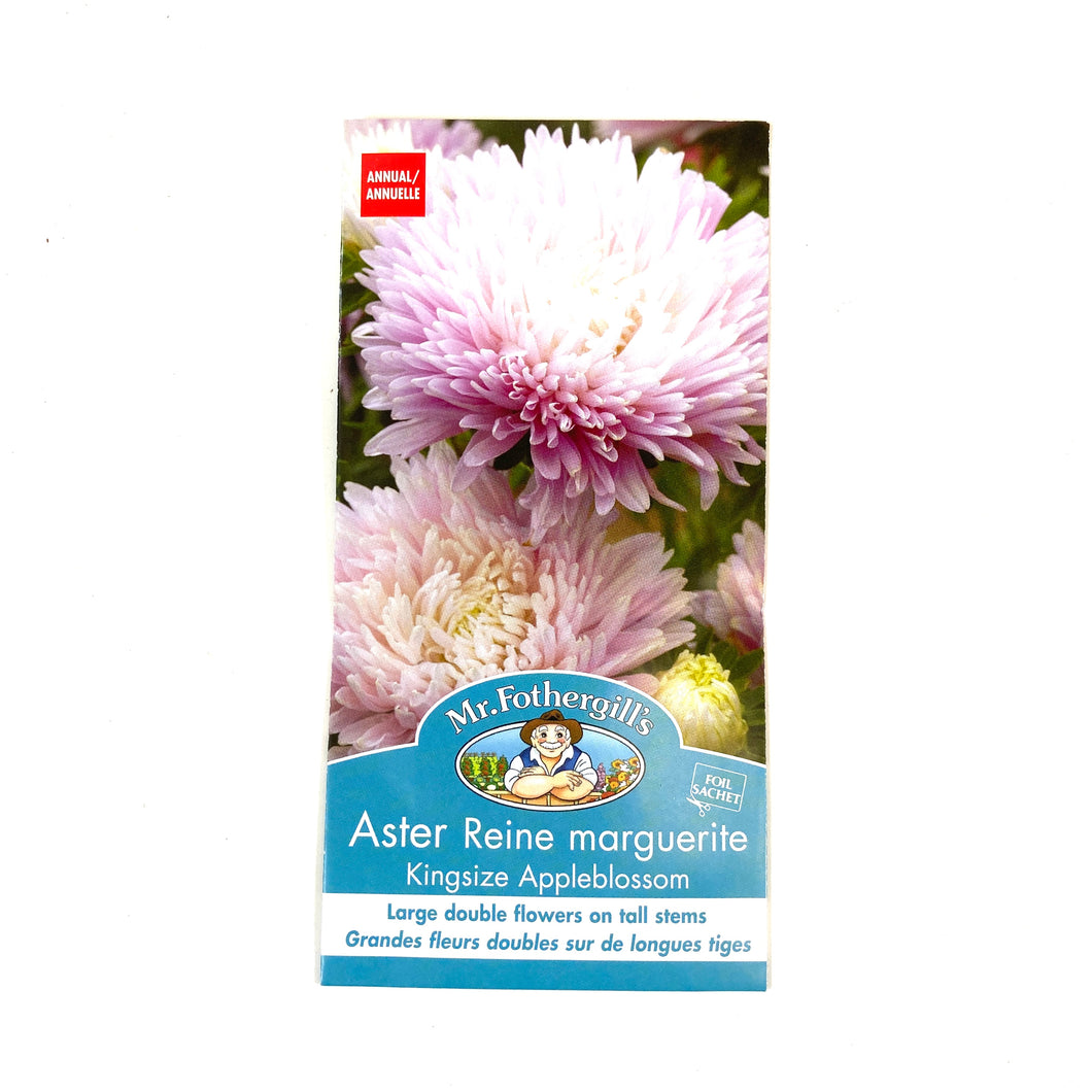 Aster - Kingsz Appleblossom Seeds, Mr Fothergill's - Floral Acres Greenhouse & Garden Centre