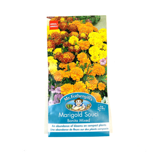 Marigold - Bonita Mix Seeds, Mr Fothergill's - Floral Acres Greenhouse & Garden Centre