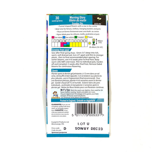 MorningGlory - Grandpa Otts Seeds, Mr Fothergill's - Floral Acres Greenhouse & Garden Centre