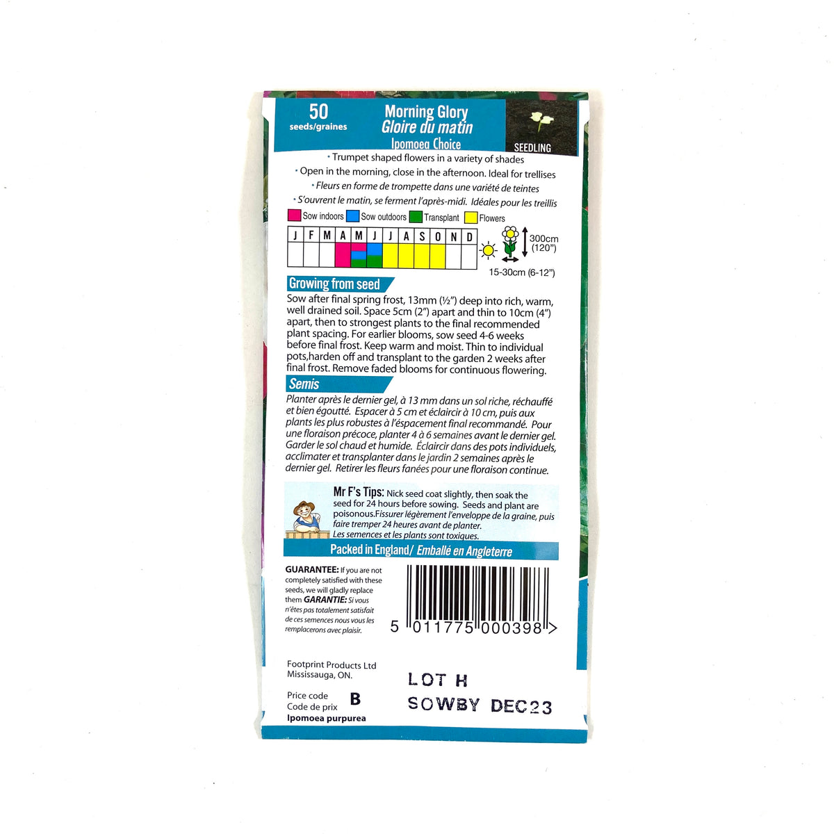 MorningGlory - Choice Mix Seeds, Mr Fothergill's - Floral Acres Greenhouse & Garden Centre
