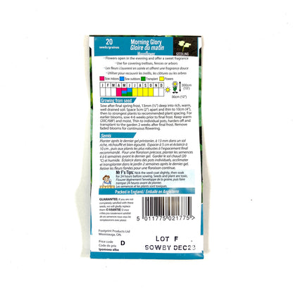 MorningGlory - Moonflower Seeds, Mr Fothergill's - Floral Acres Greenhouse & Garden Centre