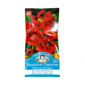 Nasturtium - Gleam Mahogany Seeds, Mr Fothergill's - Floral Acres Greenhouse & Garden Centre