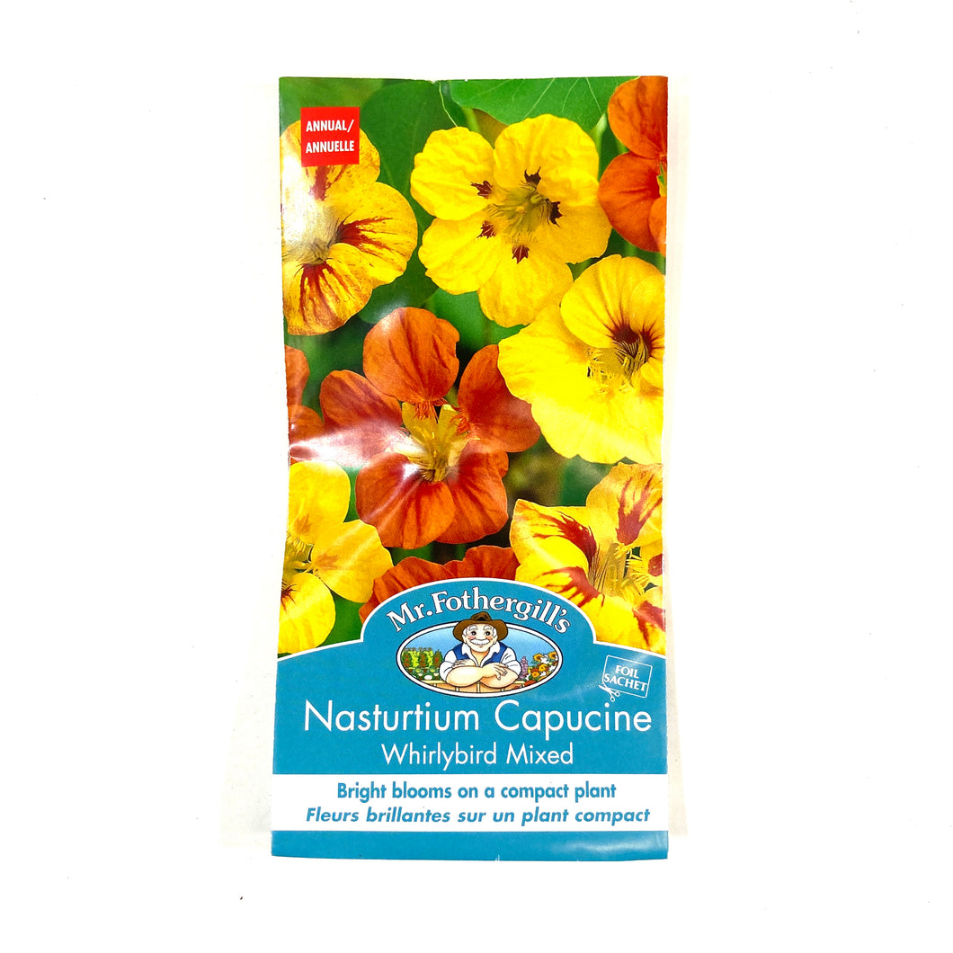 Nasturtium - Whirlybird Mix Seeds, Mr Fothergill's - Floral Acres Greenhouse & Garden Centre