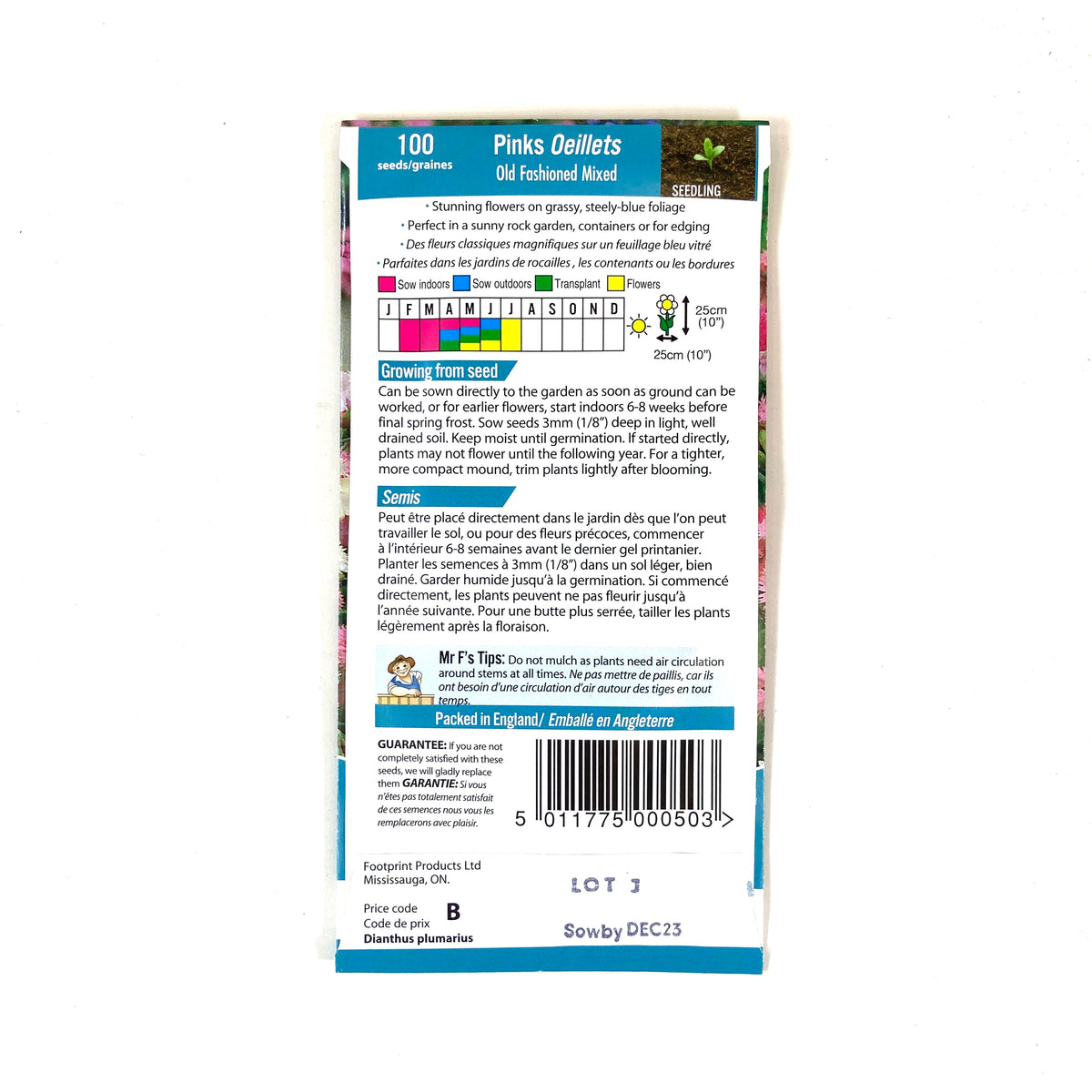 Pink - Old Fashioned Mix Seeds, Mr Fothergill's - Floral Acres Greenhouse & Garden Centre