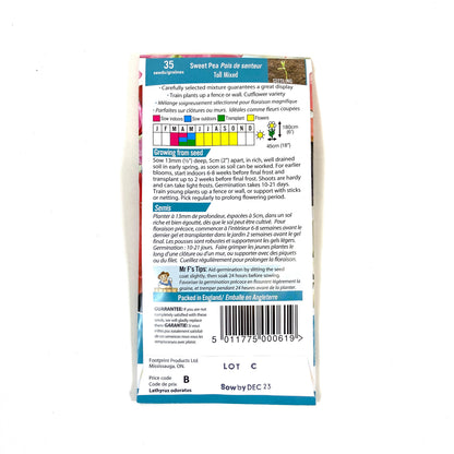 Sweet Pea - Tall Mixed Seeds, Mr Fothergill's - Floral Acres Greenhouse & Garden Centre