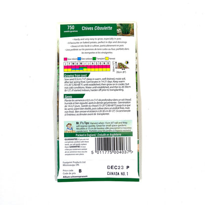 Chives Seeds, Mr Fothergill's - Floral Acres Greenhouse & Garden Centre