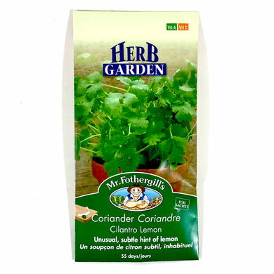 Coriander - Cilantro Lemon Seeds, Mr Fothergill's - Floral Acres Greenhouse & Garden Centre