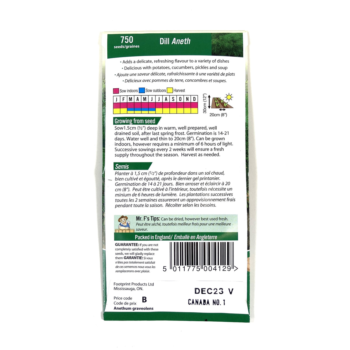 Dill Seeds, Mr Fothergill's - Floral Acres Greenhouse & Garden Centre