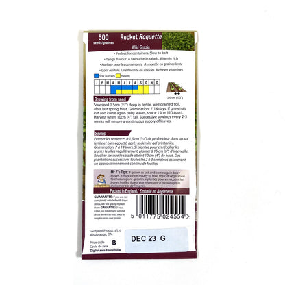 Arugula/Rocket - WildGrazia Seeds, Mr Fothergill's - Floral Acres Greenhouse & Garden Centre