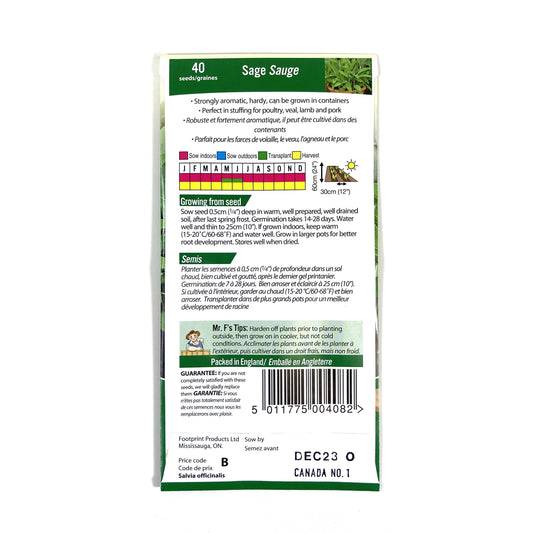 Sage Seeds, Mr Fothergill's - Floral Acres Greenhouse & Garden Centre