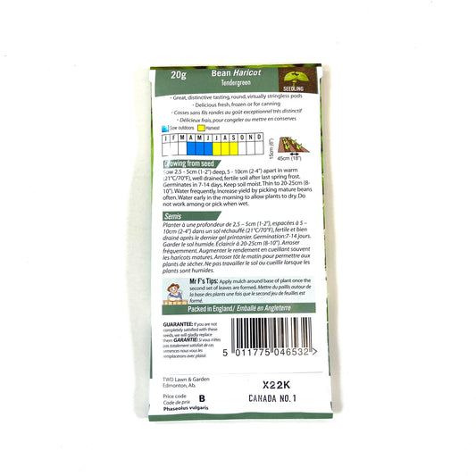 Bean Bush - Tendergreen Seeds, Mr Fothergill's - Floral Acres Greenhouse & Garden Centre