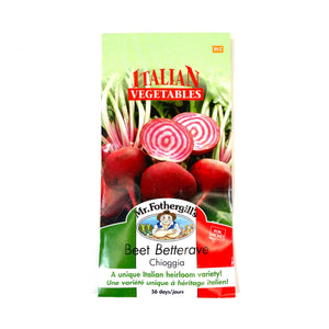 Beetroot - Chioggia Italian Seeds, Mr Fothergill's - Floral Acres Greenhouse & Garden Centre