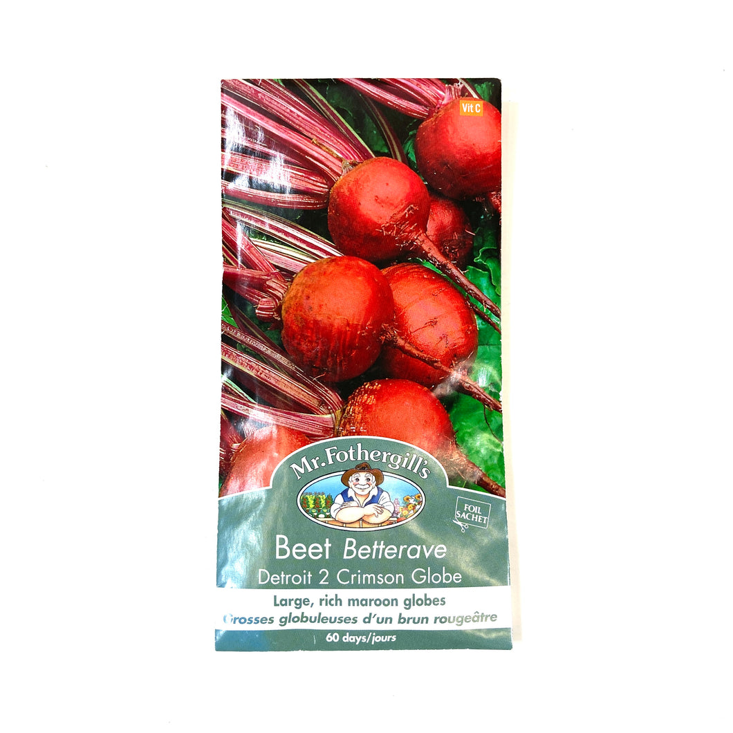 Beetroot - Crimson Globe Seeds, Mr Fothergill's - Floral Acres Greenhouse & Garden Centre