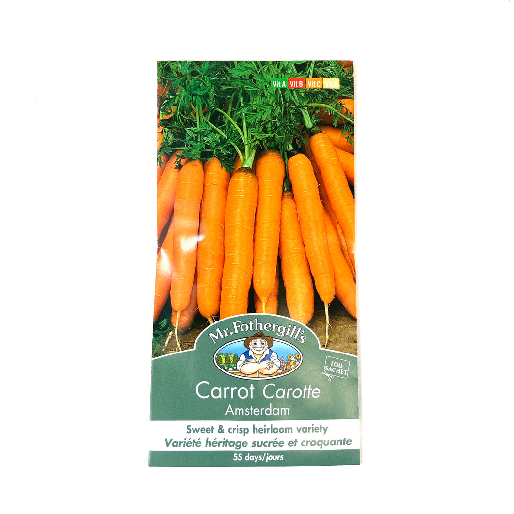 Carrot - Amsterdam Seeds, Mr Fothergill's - Floral Acres Greenhouse & Garden Centre