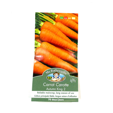 Carrot - Autumn King 2 Seeds, Mr Fothergill's - Floral Acres Greenhouse & Garden Centre