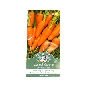 Carrot - Short n Sweet Seeds, Mr Fothergill's - Floral Acres Greenhouse & Garden Centre