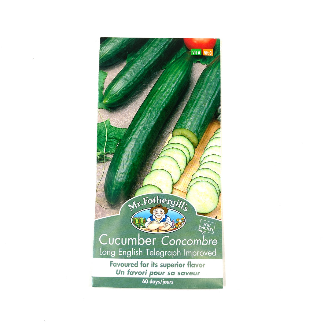 Cucumber - Telegraph Imprvd Seeds, Mr Fothergill's - Floral Acres Greenhouse & Garden Centre