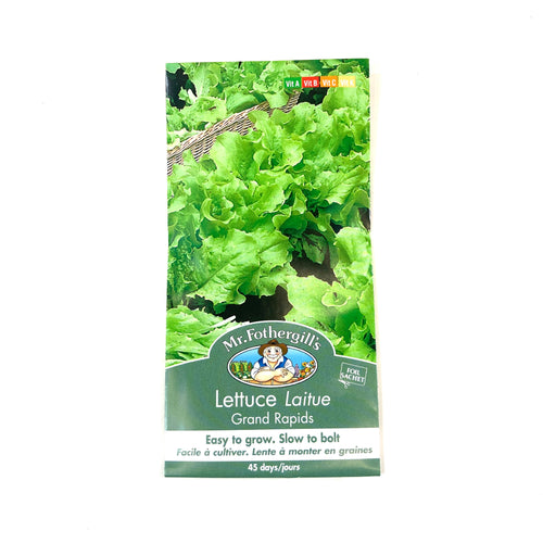 Lettuce - Grand Rapids Seeds, Mr Fothergill's - Floral Acres Greenhouse & Garden Centre