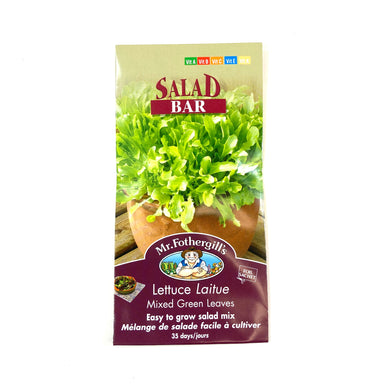 Lettuce - Green Leaves Mix Seeds, Mr Fothergill's - Floral Acres Greenhouse & Garden Centre