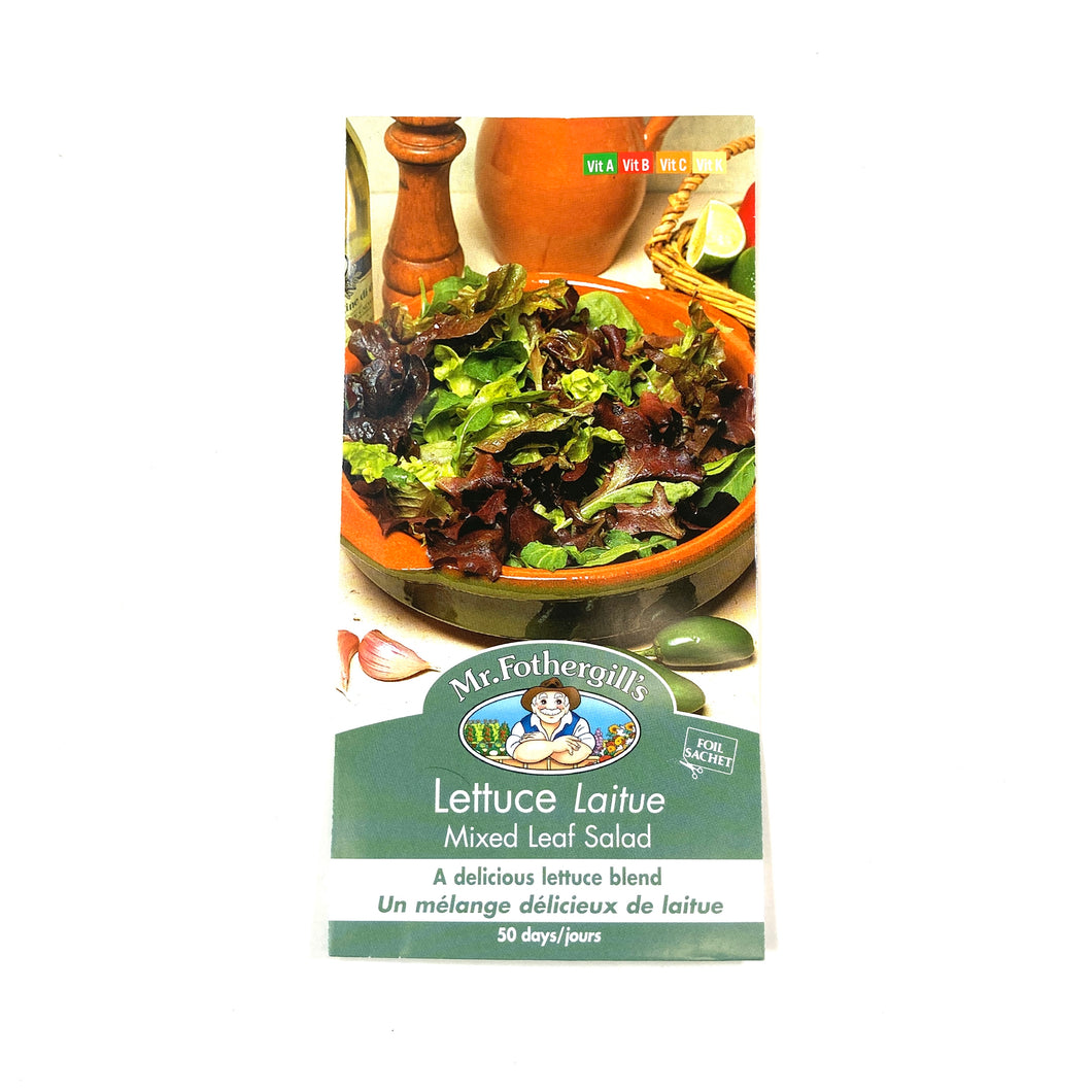 Lettuce - Mixed Leaf Salad Seeds, Mr Fothergill's - Floral Acres Greenhouse & Garden Centre
