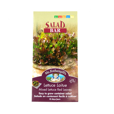 Lettuce - Red Leaves Mix Seeds, Mr Fothergill's - Floral Acres Greenhouse & Garden Centre