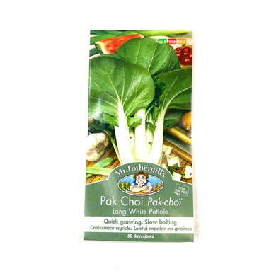 Pak Choi - Long White Seeds, Mr Fothergill's - Floral Acres Greenhouse & Garden Centre