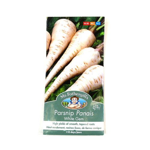Parsnip - White Gem Seeds, Mr Fothergill's - Floral Acres Greenhouse & Garden Centre