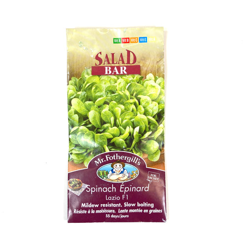 Spinach - Lazio Seeds, Mr Fothergill's - Floral Acres Greenhouse & Garden Centre