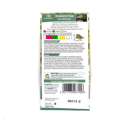 Strawberry - Red/White Mix Seeds, Mr Fothergill's - Floral Acres Greenhouse & Garden Centre