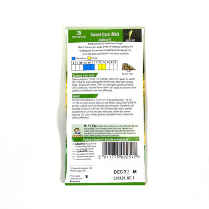Sweet Corn - Applause Seeds, Mr Fothergill's - Floral Acres Greenhouse & Garden Centre