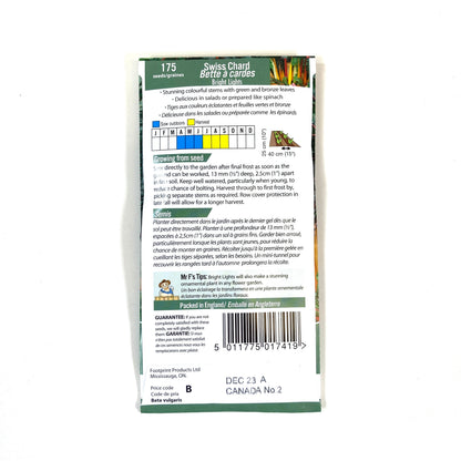 Swiss Chard - Bright Lights Seeds, Mr Fothergill's - Floral Acres Greenhouse & Garden Centre