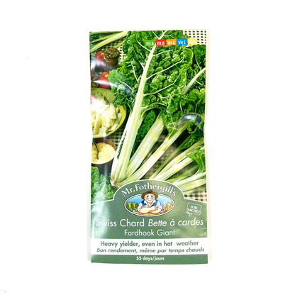Swiss Chard - FordhookGiant Seeds, Mr Fothergill's - Floral Acres Greenhouse & Garden Centre