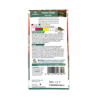 Tomato - Moneymaker Seeds, Mr Fothergill's - Floral Acres Greenhouse & Garden Centre