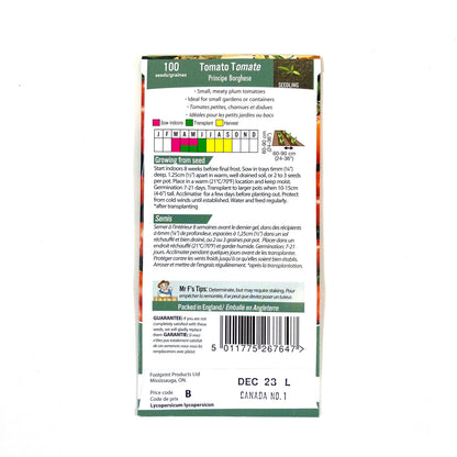 Tomato - Principe Borghese Seeds, Mr Fothergill's - Floral Acres Greenhouse & Garden Centre