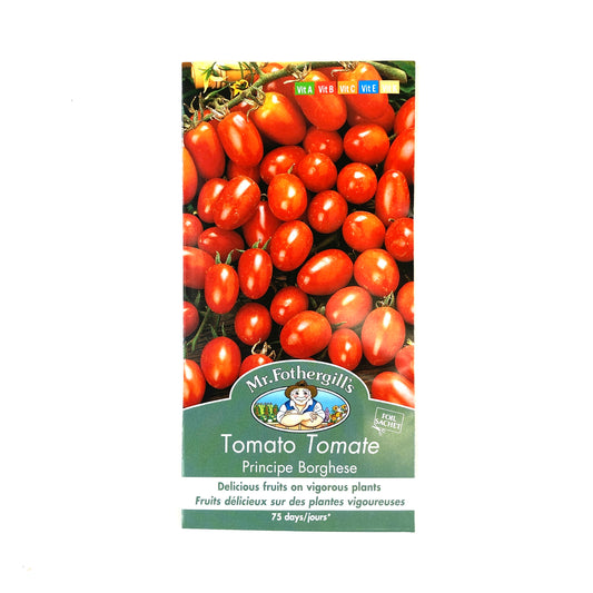 Tomato - Principe Borghese Seeds, Mr Fothergill's - Floral Acres Greenhouse & Garden Centre