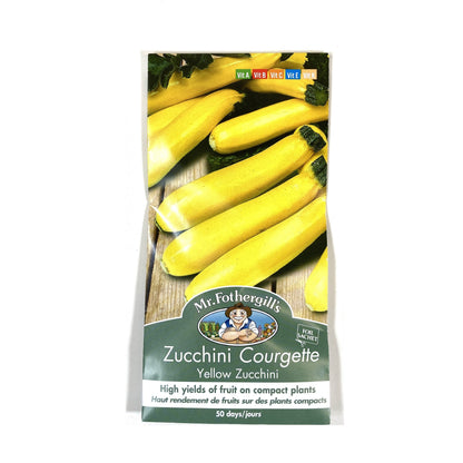 Zucchini - Yellow Seeds, Mr Fothergill's - Floral Acres Greenhouse & Garden Centre