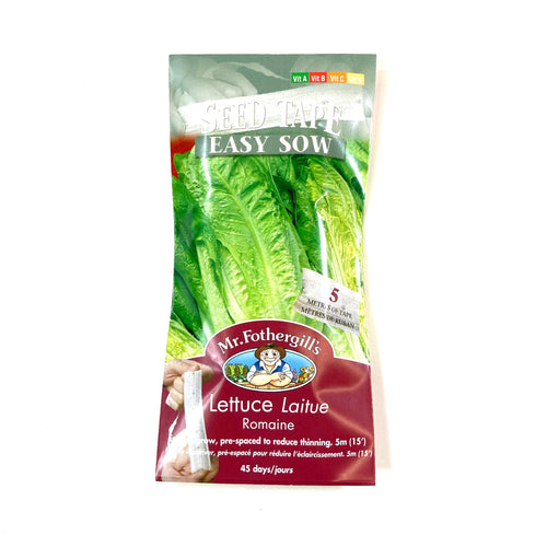 Lettuce - Romaine Seed Tape, Mr Fothergill's - Floral Acres Greenhouse & Garden Centre