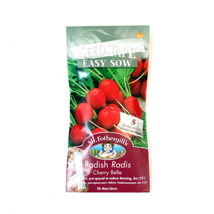 Radish - Cherry Belle Seed Tape, Mr Fothergill's - Floral Acres Greenhouse & Garden Centre