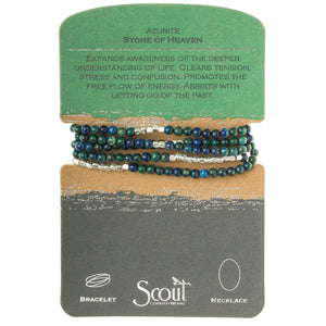 Bracelet, Stone Wrap, Azurite - Floral Acres Greenhouse & Garden Centre